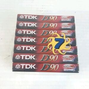 🔥New TDK D90 IEC I/Type I High Output 90 Minutes Audio Cassettes Sealed 7 Pack